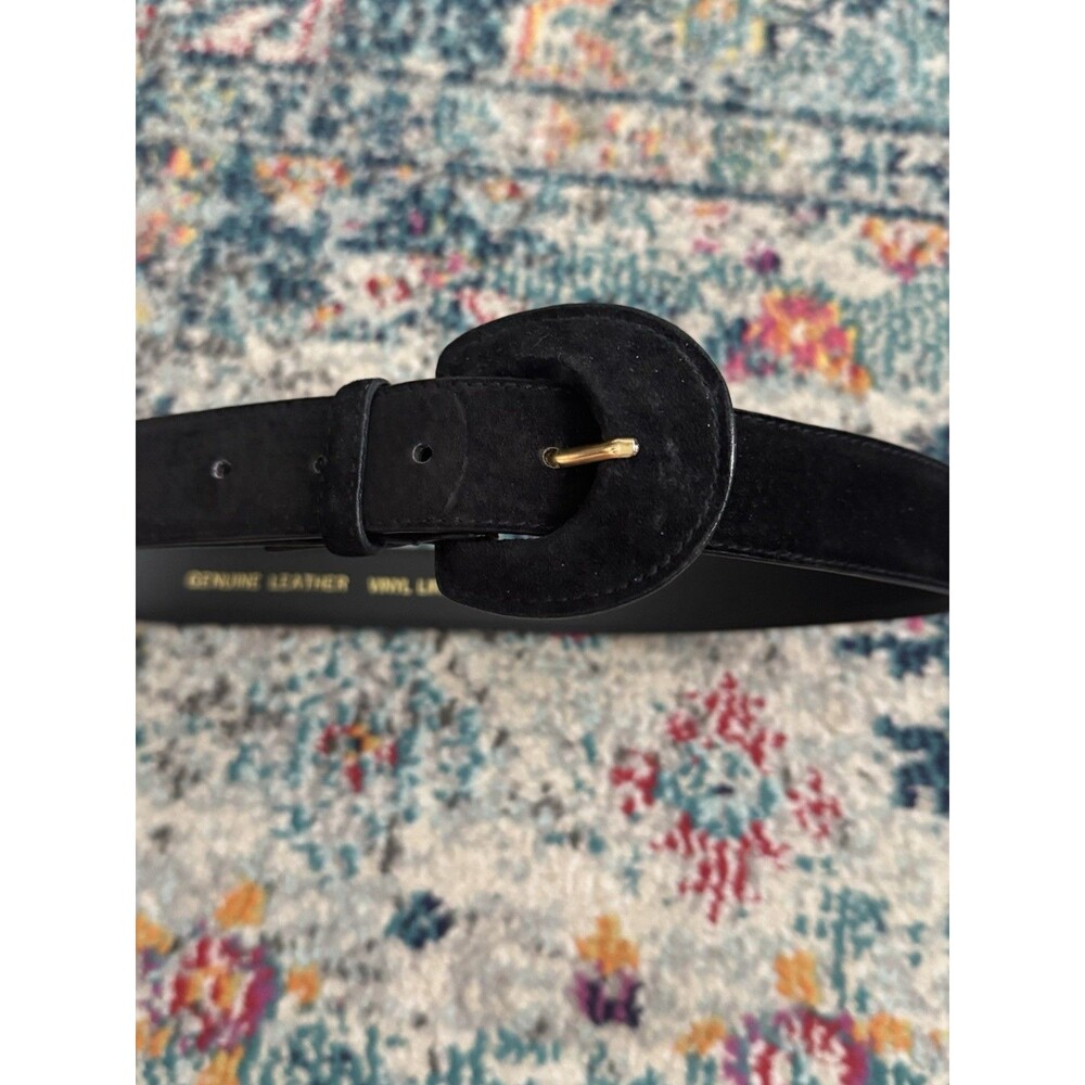 Amanda Smith Black Genuine Leather Belt Size Large